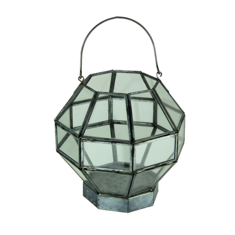 Metal and Glass Octagon Shape Candle Lantern